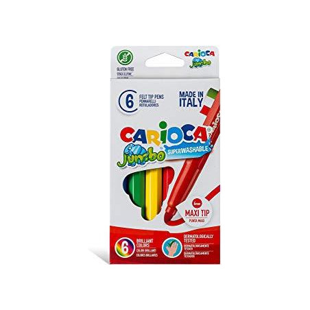 40568 CARIOCA ROTULADOR JUMBO PUNTA MAXI COLORES SURTIDOS ESTUCHE 6 UD