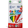 40568 CARIOCA ROTULADOR JUMBO PUNTA MAXI COLORES SURTIDOS ESTUCHE 6 UD