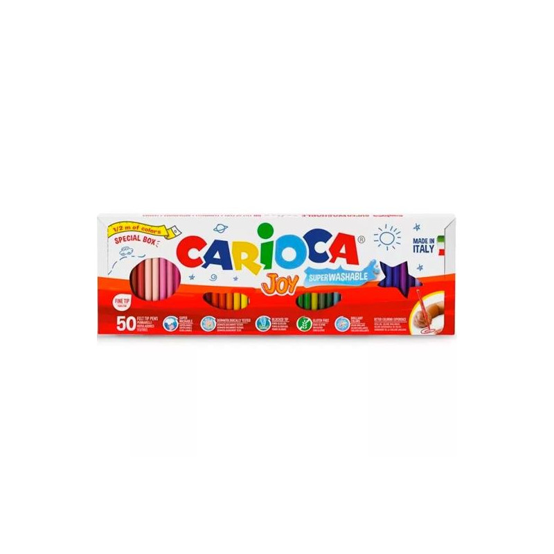 41018 CARIOCA ROTULADORES JOY ESTUCHE COLORES SURTIDOS ESTUCHE 50 UD