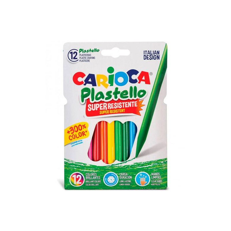 42711 CARIOCA PLASTICERAS RESISTENTES PLASTELLO ESTUCHE 12 C/SURTIDOS