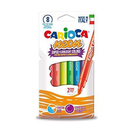 42785 CARIOCA ROTULADORES NEÓN COLORES SURTIDOS ESTUCHE 8 UD