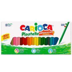 42881 CARIOCA CERAS SUPER RESISTENTES PLASTELLO COLORES SURTIDOS ESTUCHE 30 UD