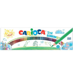 42990 CARIOCA LÁPICES DE COLORES TITA RAINBOW C/SURTIDOS ESTUCHE 50 UD