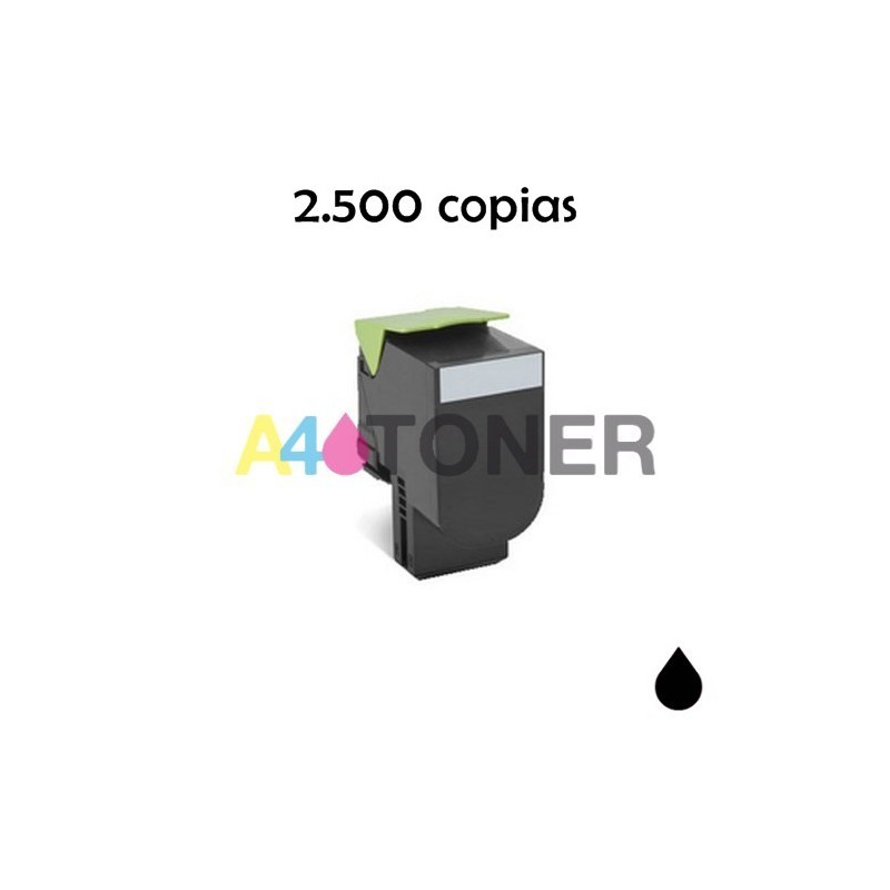 Toner compatible CX310 / CX410 / CX510 negro alternativo a Lexmark 80C2SK0