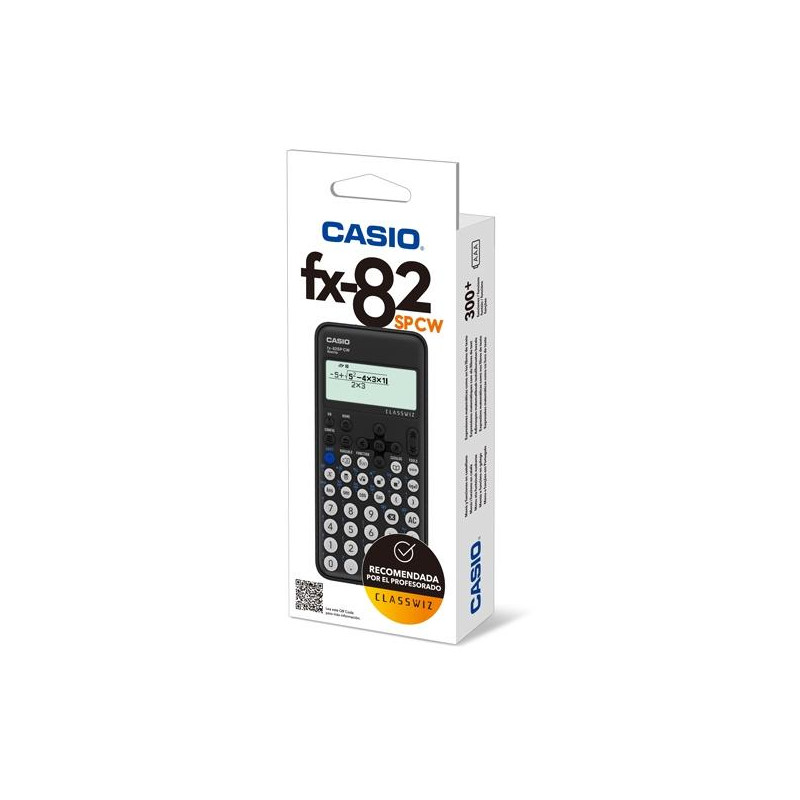 FX-82SPCW CASIO CALCULADORA CIENTIFICA NEGRA 15 Y 10+2 DÍGITOS 293 FUNCIONES Y 9 MEMORIAS FX-82SPCW