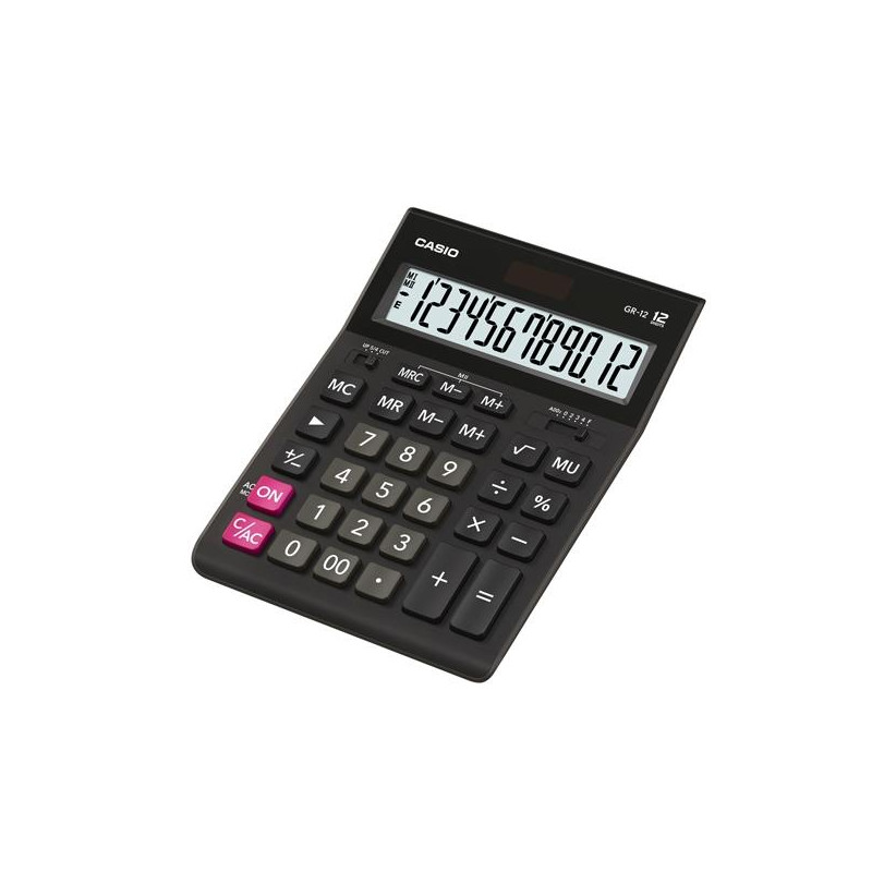 GR-12-W CASIO CALCULADORA DE OFICINA SOBREMESA 12 DÍGITOS NEGRO