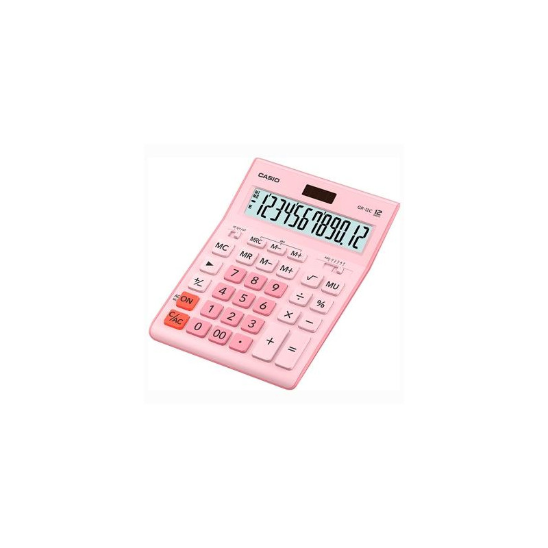 GR-12C-PK CASIO CALCULADORA DE OFICINA SOBREMESA 12 DÍGITOS ROSA