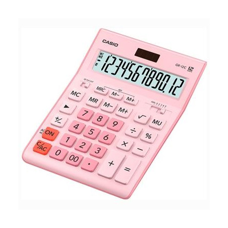 GR-12C-PK CASIO CALCULADORA DE OFICINA SOBREMESA 12 DÍGITOS ROSA