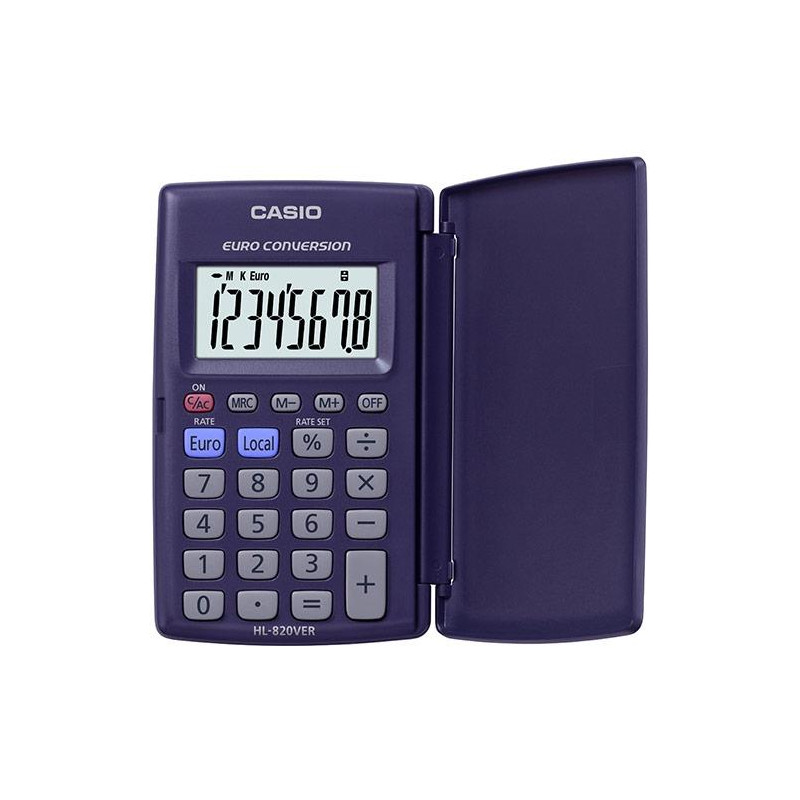 HL-820VER CASIO CALCULADORA DE OFICINA VIOLETA OSCURO 8 DÍGITOS HL-820VER