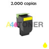 Toner compatible CX310 / CX410 / CX510 amarillo alternativo a Lexmark 80C2SY0