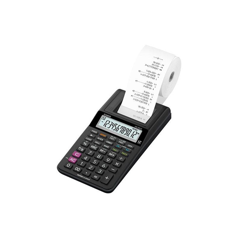 HR-8RCE CASIO CALCULADORA DE OFICINA CON IMPRESORA NEGRO HR-8RCE