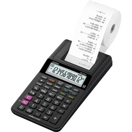 HR-8RCE CASIO CALCULADORA DE OFICINA CON IMPRESORA NEGRO HR-8RCE