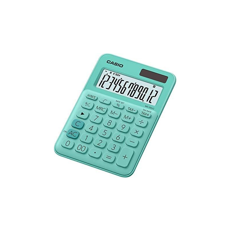 MS-20UC-GN CASIO CALCULADORA DE OFICINA SOBREMESA VERDE 12 DÍGITOS MS-20UC