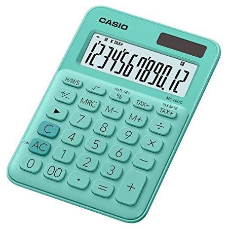 MS-20UC-GN CASIO CALCULADORA DE OFICINA SOBREMESA VERDE 12 DÍGITOS MS-20UC