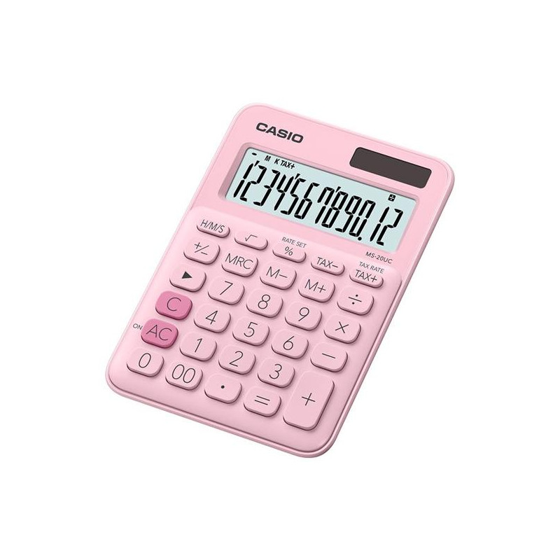 MS-20UC-PK CASIO CALCULADORA DE OFICINA SOBREMESA ROSA 12 DÍGITOS MS-20UC