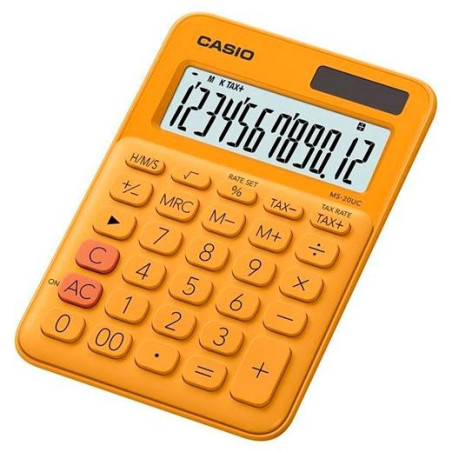 MS-20UC-RG CASIO CALCULADORA DE OFICINA SOBREMESA NARANJA 12 DÍGITOS MS-20UC