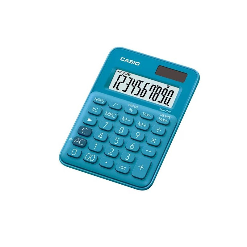 MS-7UC-BU CASIO CALCULADORA DE OFICINA SOBREMESA AZUL 10 DÍGITOS