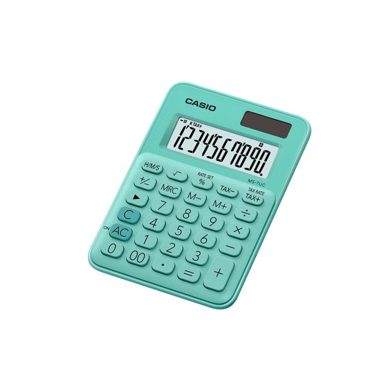 MS-7UC-GN CASIO CALCULADORA DE OFICINA SOBREMESA VERDE 10 DÍGITOS