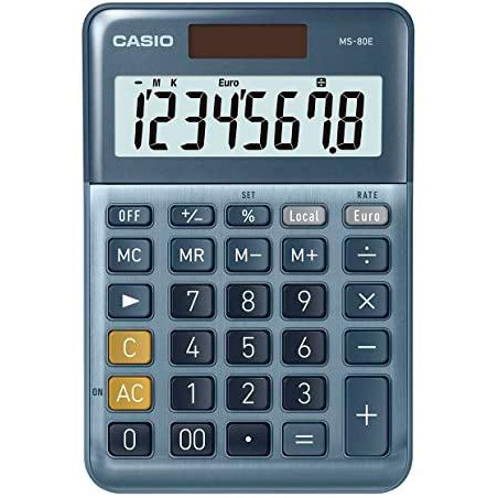 MS-80E CASIO CALCULADORA DE OFICINA SOBREMESA AZUL MS-80E