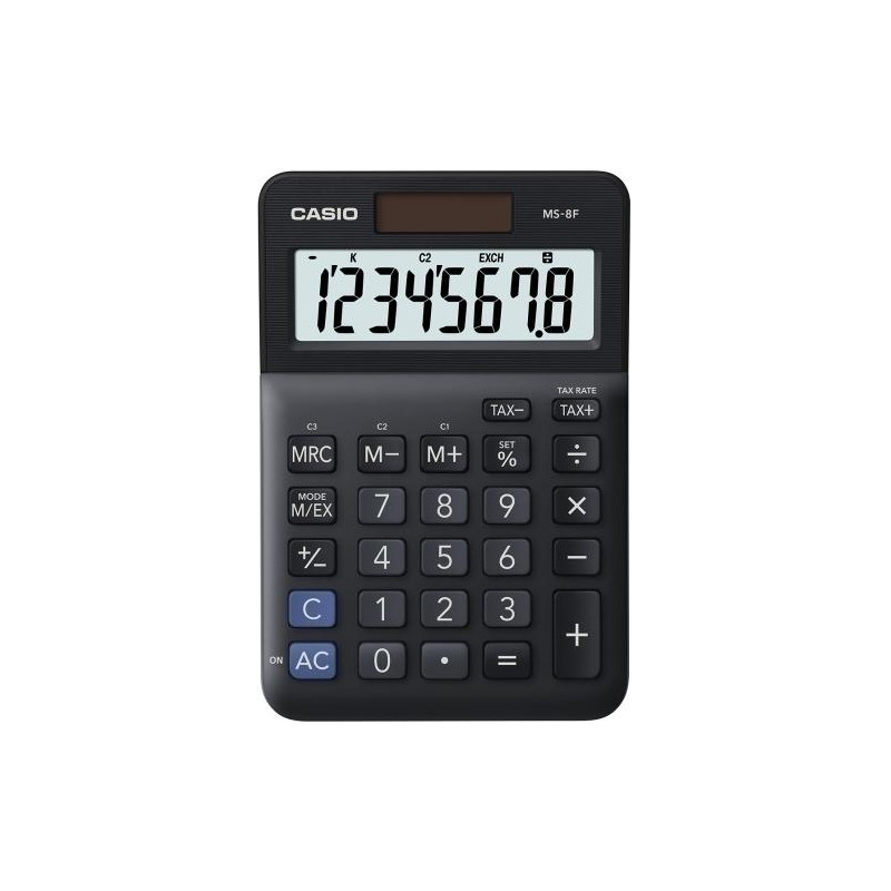 MS-8F CASIO CALCULADORA DE OFICINA SOBREMESA NEGRO 8 DÍGITOS MS-8F