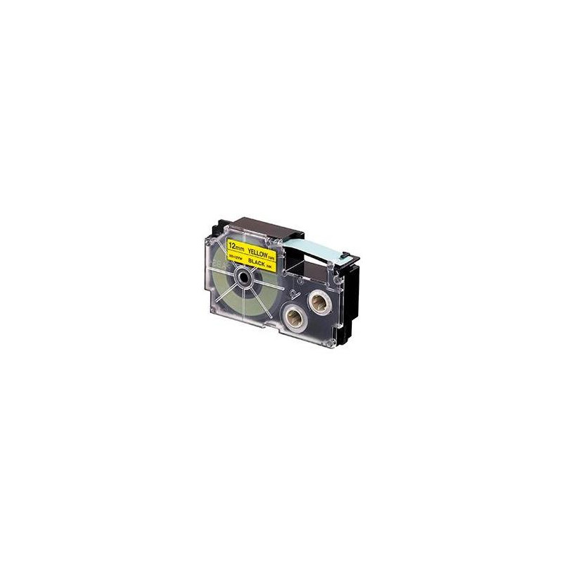 XR-12YW1 CASIO CINTA PARA ETIQUETADORA 8M X 12MM NEGRO/AMARILLO