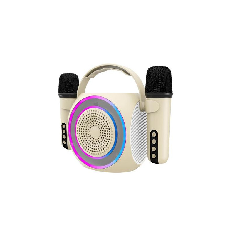 PARTYMIC2WH CELLY ALTAVOZ INALAMBRICO CON LUCES RGB Y DOS MICROFONOS INCLUIDO NEGRO