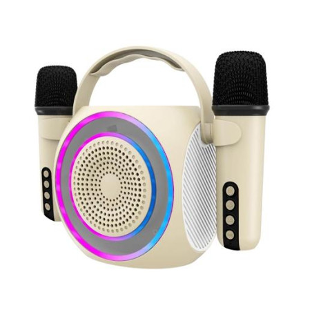 PARTYMIC2WH CELLY ALTAVOZ INALAMBRICO CON LUCES RGB Y DOS MICROFONOS INCLUIDO NEGRO