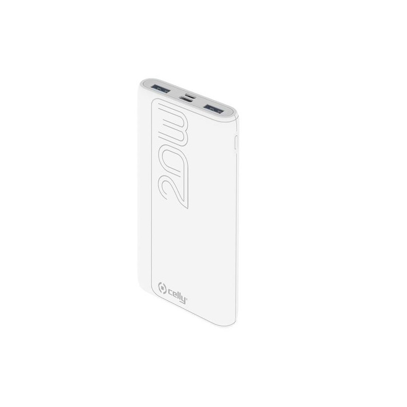 PBPD20000EVOWH CELLY CARGADOR POWER BANK 20K MAH 2USB - 1USB-C BLANCO