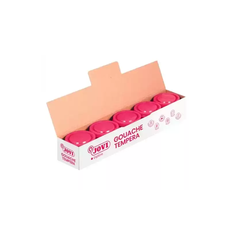 50308 JOVI TÉMPERA ESCOLAR ESTUCHE 5 BOTES MAGENTA DE 35ML