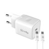 TC1C20WTYPECWH CELLY CARGADOR PARED USB-C + CABLE USB-C - USB-C 20W BLANCO