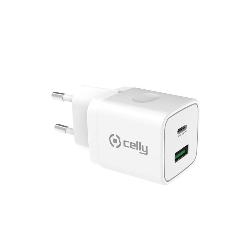 TC2USBUSBC20WWH CELLY CARGADOR PARED 1 USB - 1 USB-C 20W BLANCO