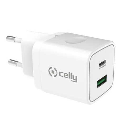 TC2USBUSBC20WWH CELLY CARGADOR PARED 1 USB - 1 USB-C 20W BLANCO