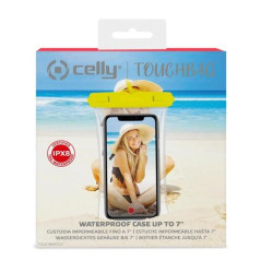 TOUCHBAGYLF CELLY BOLSA ACUATICA PARA MÓVIL HASTA 7" TRANSPARENTE AMARILLO