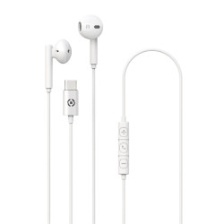 UP1100TYPECWH CELLY AURICULAR UNIVERSAL USB-C CON MICROFONO BLANCO