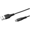 USBLIGHTNYL25BK CELLY CABLE USB TIPO USB-A/M A LIGHTNING NEGRO 25 CM