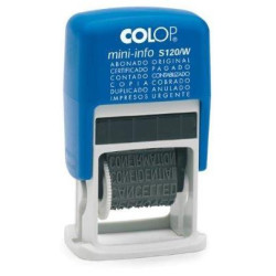 104894 COLOP SELLO PRINTER S120/W 4MM FORMULA ESPAÑOL AZUL/NEGRO