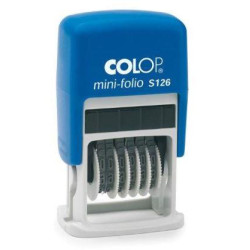 104941 COLOP SELLO PRINTER S126 4MM NUMERADOR ESPAÑOL AZUL/NEGRO