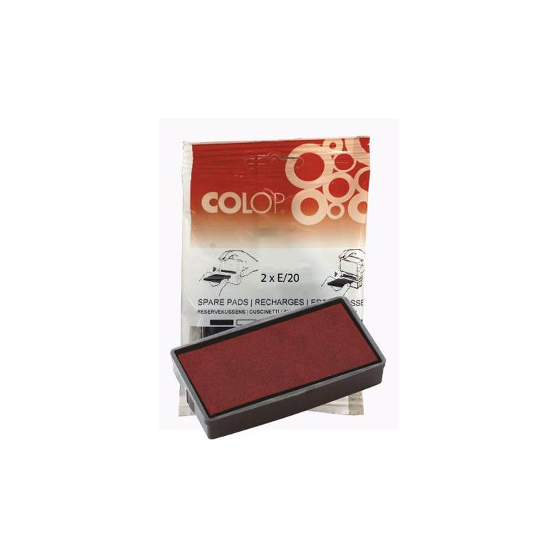 107163 COLOP ALMOHADILLA E/20 ROJO BLISTER -2U-