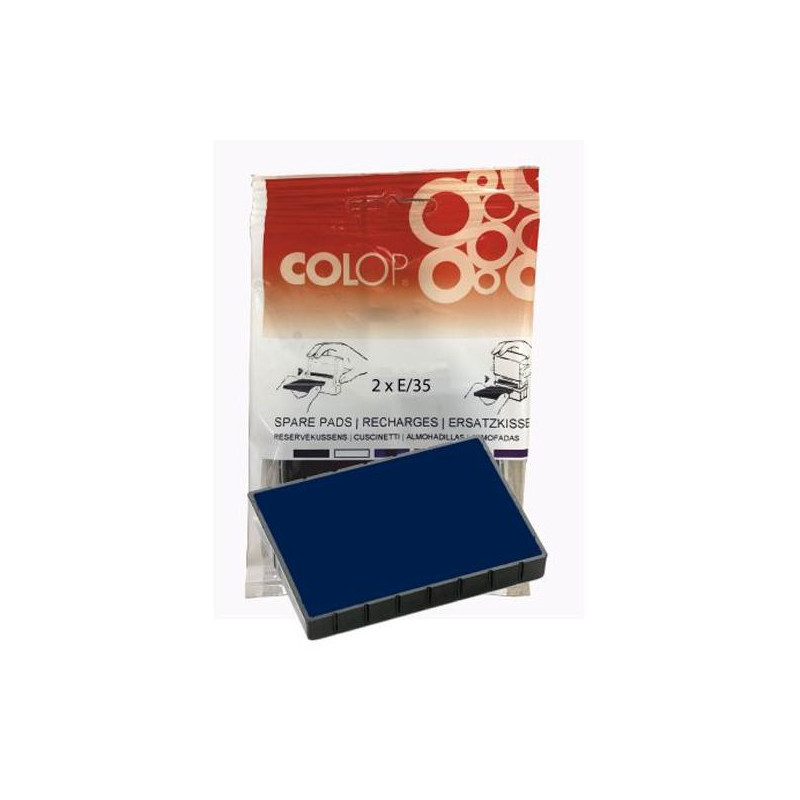 107335 COLOP ALMOHADILLA E/35 AZUL BLISTER -2U-