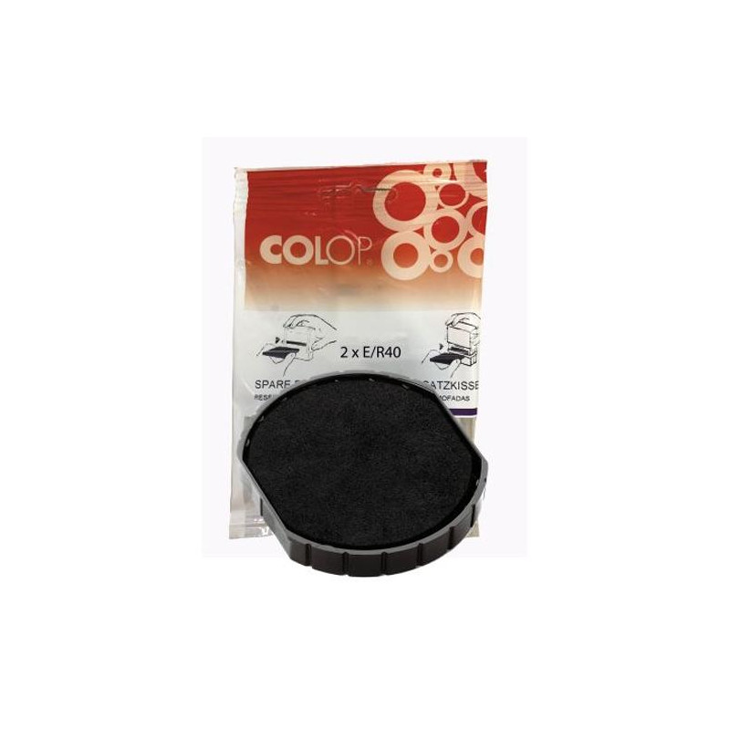 107404 COLOP ALMOHADILLA E/R40 NEGRO BLISTER -2U-