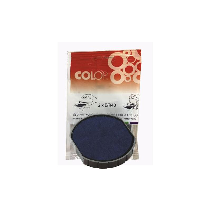 107406 COLOP ALMOHADILLA E/R40 AZUL BLISTER -2U-