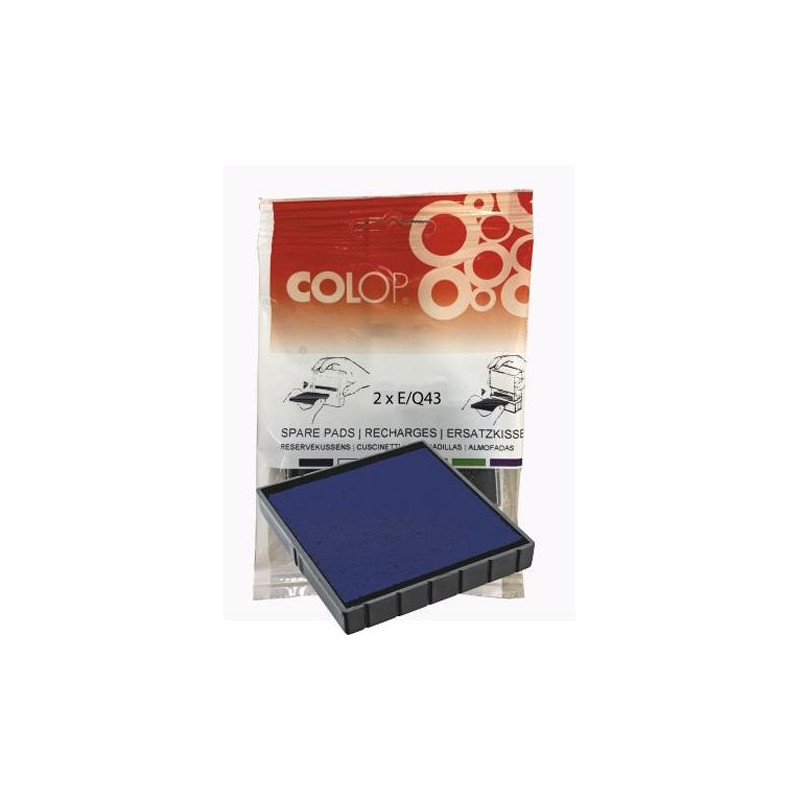 107505 COLOP ALMOHADILLA E/Q43 AZUL BLISTER -2U-