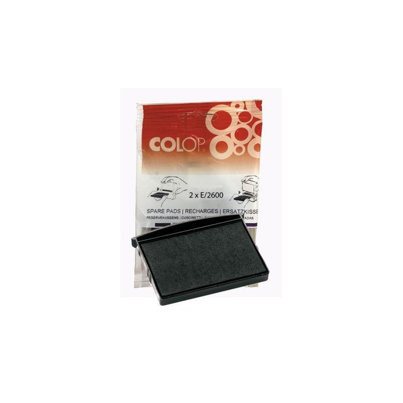 107791 COLOP ALMOHADILLA E/2600 NEGRO BLISTER -2U-