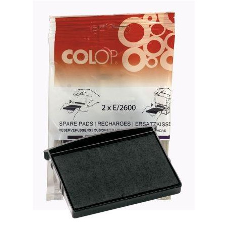 107791 COLOP ALMOHADILLA E/2600 NEGRO BLISTER -2U-