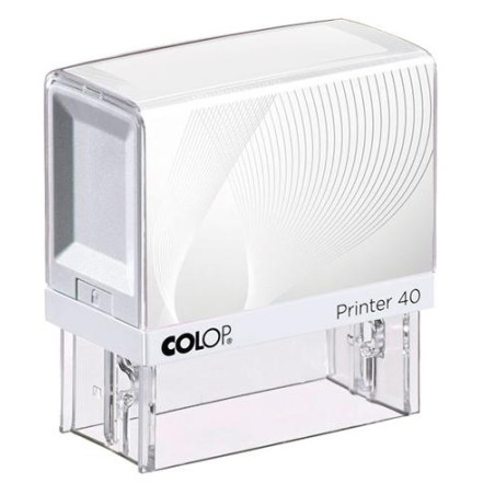 144772 COLOP PRINTER 40 G7 23X59MM BLANCO/AZUL NO INCLUYE PLACA DE TEXTO PERSONALIZADA