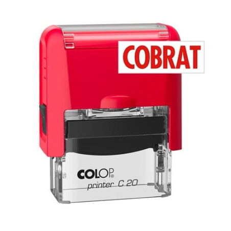 500675 COLOP SELLO PRINTER C20 FORMULA " COBRAT " ALMOHADILLA E/20 14X38MM ROJO