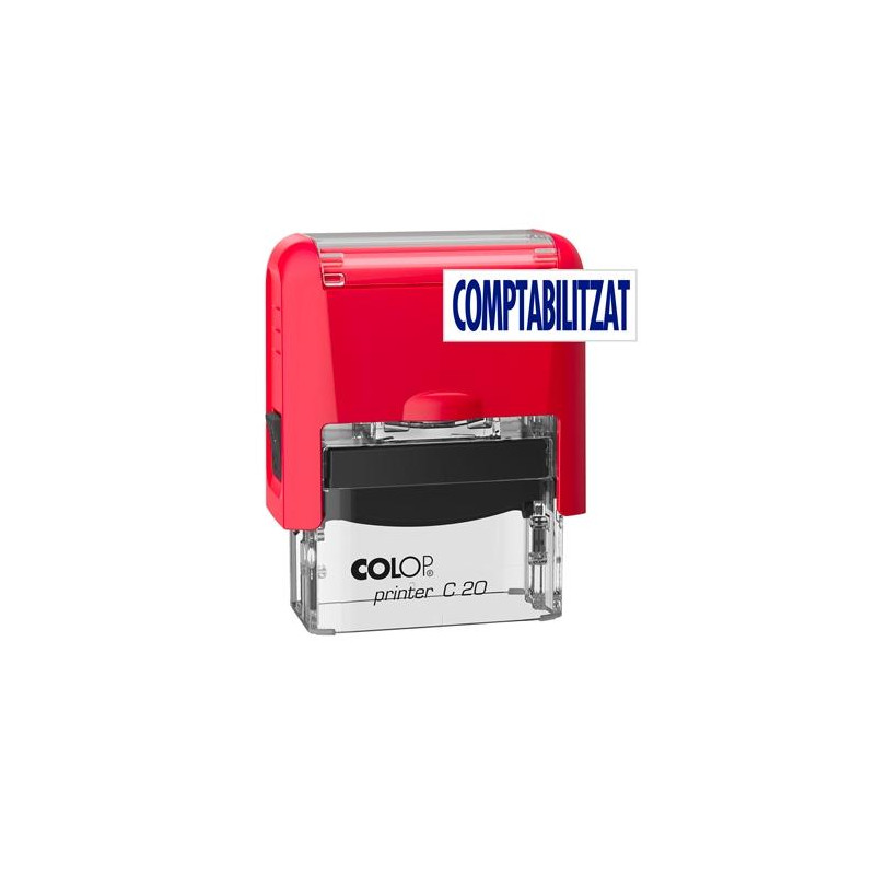 500676A COLOP SELLO PRINTER C20 FORMULA " COMPTABILITZAT " ALMOHADILLA E/20 14X38MM AZUL