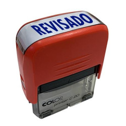 500703A COLOP SELLO PRINTER C20 FORMULA " REVISADO " ALMOHADILLA E/20 14X38MM AZUL