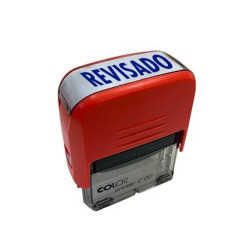 500703R COLOP SELLO PRINTER C20 FORMULA " REVISADO " ALMOHADILLA E/20 14X38MM ROJO