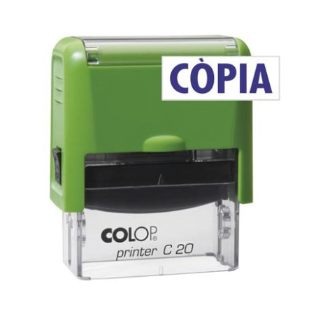 500766A COLOP SELLO PRINTER C20 FORMULA " CÒPIA " (CATALÁN) ALMOHADILLA E/20 14X38MM AZUL